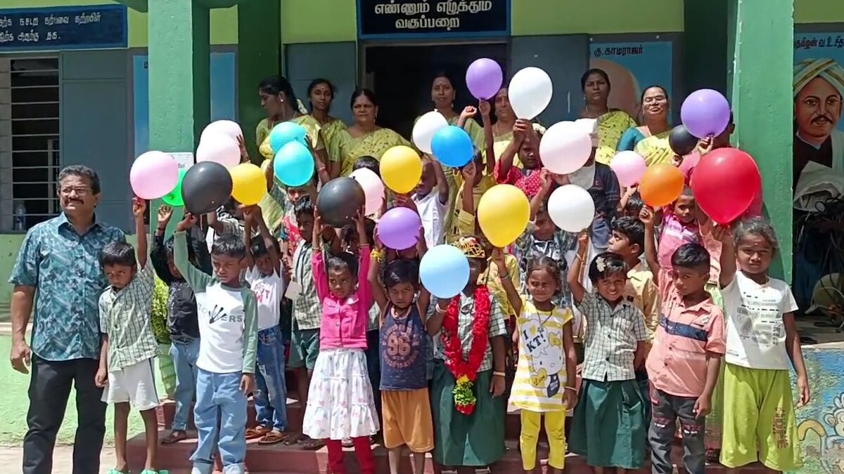 முதல் நாள் பள்ளியில் சேர்ந்த முதல் மாணவிக்கு இப்படி ஒரு வரவேற்பா? - அசத்தும் அரசுப் பள்ளி