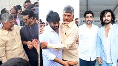 In Pics: బాబు, పవన్ కోసం వచ్చిన గెస్ట్‌లు వీరే - చిరు, రజినీనే కాదు ఇంకా ఎంతో మంది సెలబ్రిటీలు