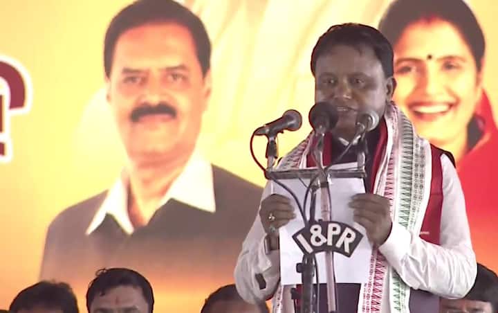 Four-time MLA and tribal leader Mohan Charan Majhi was on Wednesday sworn in as the first BJP chief minister of Odisha. (Image Source: ANI)