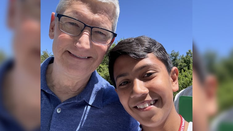 13-Year-Old Indian Origin Boy Meets Tim Cook At Apple WWDC 2024