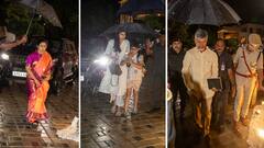 In Pics: తిరుమల చేరుకున్న సీఎం చంద్రబాబు ఫ్యామిలీ, జోరున వర్షంలోనే - ఫోటోలు