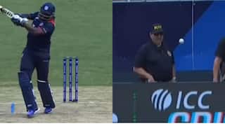 Steven Taylor's Six Off Shivam Dube Hits Security Official In USA vs IND T20 World Cup Clash. WATCH VIRAL VIDEO