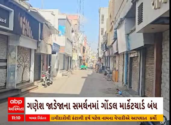 Rajkot News । ગણેશ જાડેજાના સમર્થનમાં ગોંડલ માર્કેટ યાર્ડ બંધ રાખવામાં આવ્યું