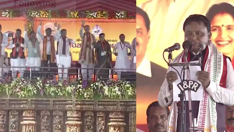 BJP's Mohan Charan sworn in as Odisha Chief Minister Naveen Patnaik nearby congrats Odisha CM: பிரதமர் முன்னிலையில் ஒடிசா முதலமைச்சராக பதவியேற்றார் மோகன் சரண்! அருகிலேயே நவீன் பட்நாயக்!