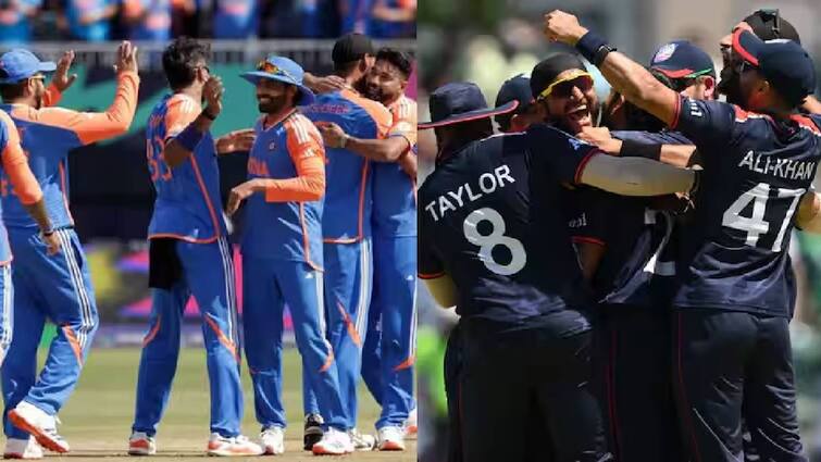 ind vs usa t20 world cup 2024 rohit sharma won the toss and elected bowl first check both team playing elevn marathi news IND vs USA :  रोहित शर्मानं टॉस जिंकला, पहिल्यांदा गोलंदाजीचा निर्णय, अमेरिकेला मोठा धक्का, कॅप्टन संघाबाहेर