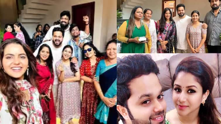 Alya Manasa Sanjeev house warming ceremony celebrities wishes viral photos Alya Manasa - Sanjeev: கோடிகளில் கனவு இல்லம் கட்டிய சின்னத்திரை தம்பதி ஆல்யா - சஞ்சீவ்.. குவியும் வாழ்த்துகள்!