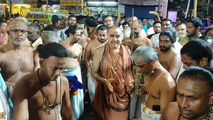 காஞ்சிபுரம் மடம் சங்கராச்சாரியார் சுவாமி தரிசனம் மேற்கொள்ள வருகை புரிந்தார்