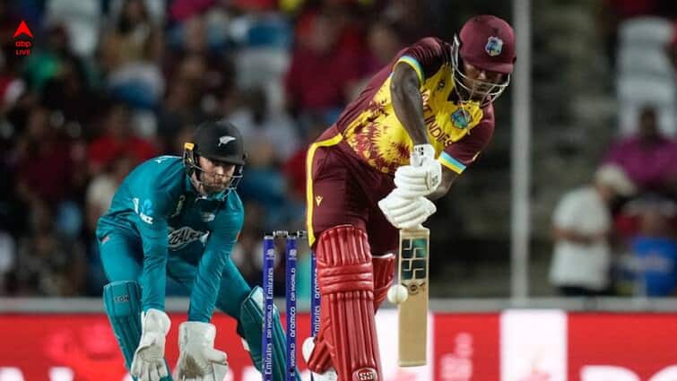 west indies vs new zealand t20 world cup sherfane rutherford stuns kiwis qualifies for super eight