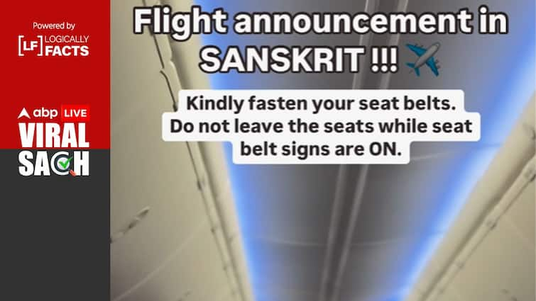 Fact Check: Video Claiming Akasa Air Attendant Delivered In-Flight Safety Briefing In Sanskrit Is Dubbed