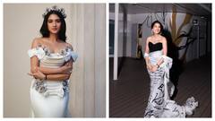 Radhika Merchant Wears Satin Gown And Dress Printed With Anant Ambani's Love Letter At Cruise Festivities - See Pics