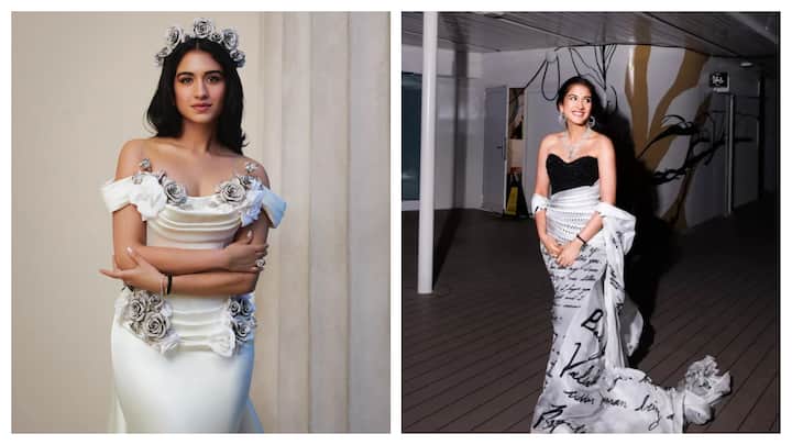 Radhika Merchant's looks for the pre-wedding cruise festivities  are out and pictures of her various looks are doing the rounds on social media.