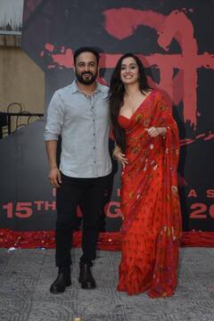 Shraddha Kapoor Sizzles In Red Saree As She Launches Stree 2 Teaser - See Pics