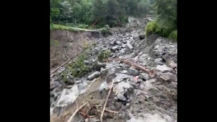 Large Landslides, Collapsed Bridge — Heavy Rain Wreaks Havoc In Sikkim: VIDEO