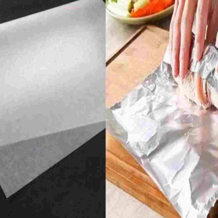 Butter paper, also known as wrapping paper or sandwich paper, is considered a better option than aluminum foil for food packaging. Actually, butter paper is made of cellulose, as well as non-stick. It is mostly used to store food in hotels and sweet shops. It retains the moisture of the food and also absorbs excess oil. From a health point of view, it is also better than aluminum foil. You can easily pack spicy things, sour things, parathas, roti in butter paper. Not only this, it can withstand higher temperatures than aluminum foil, so you can also pack hot roti, parathas in it.