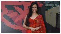 Shraddha Kapoor Sizzles In Red Saree As She Launches Stree 2 Teaser - See Pics
