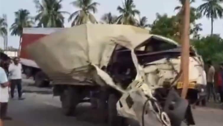 Andhra Pradesh: Six Killed In Container Truck & Mini-Van Collision Andhra Pradesh: Six Killed In Container Truck & Mini-Van Collision