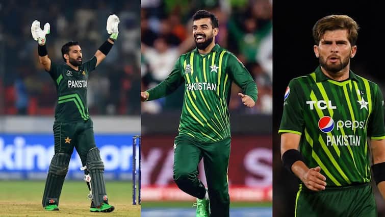 Mohammad Rizwan Shaheen Afridi Shadab Khan can replace Babar Azam as Pakistan captain latest sports news T20 World Cup 2024: इन 3 खिलाड़ियों को बाबर आजम की जगह पाकिस्तान बना सकता है कप्तान