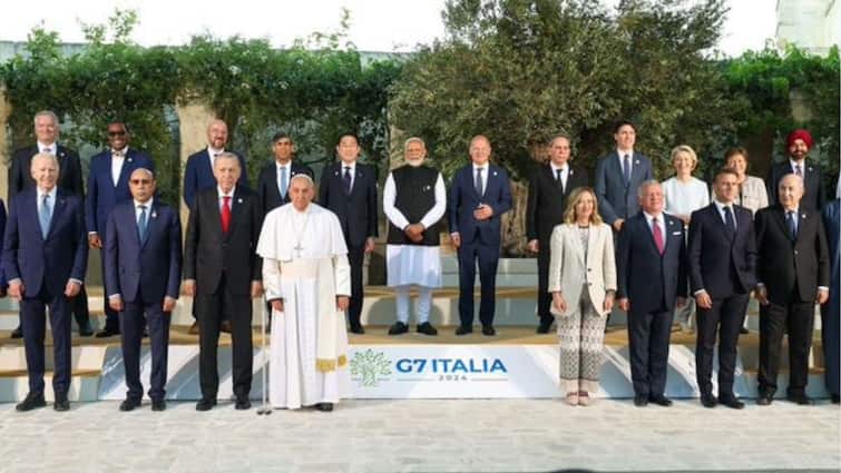 PM Modis Bilateral Meetings With French President Macron Ukraine President Zelenskyy UK PM Rishi Sunak at G7 Summit PM Modi at G7 Summit: ஜி7 மாநாடு - இத்தாலியில் உலக தலைவர்களை சந்தித்த பிரதமர் மோடி - யாரை தவிர்த்தார் தெரியுமா?