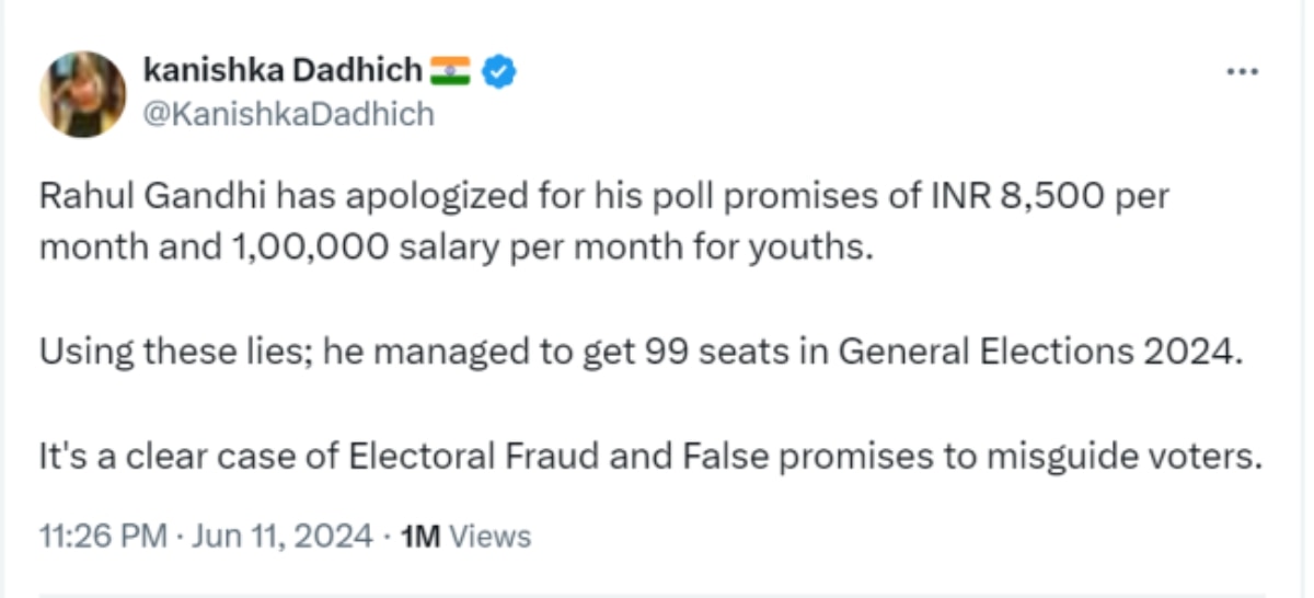 Fact Check: Rahul Gandhi Did Not Apologise For Pre-Poll Promises; Posts Shared With False Claim