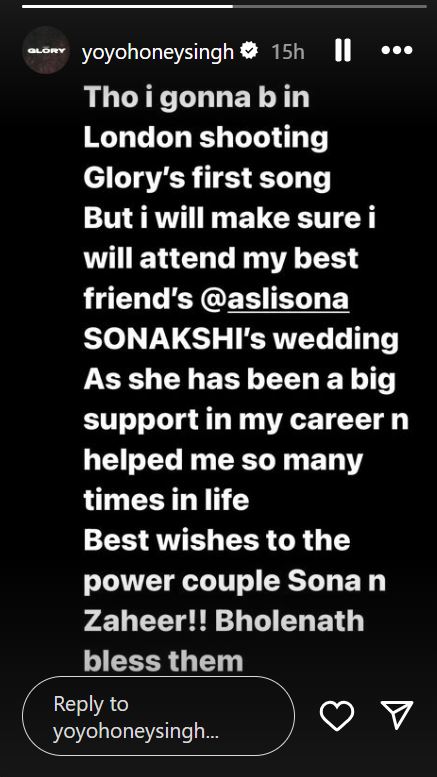 Honey Singh Says He Will Make Sure To Attend 'Best Friend' Sonakshi Sinha And Zaheer Iqbal's Wedding