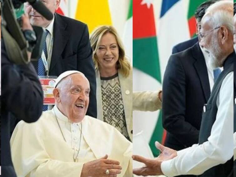 pm modi met pope francis during g7 summit in italy and invited to visit india PM Modi-Pope Francis: ਪੋਪ ਫਰਾਂਸਿਸ ਭਾਰਤ ਆਉਣਗੇ? G7 ਸਿਖਰ ਸੰਮੇਲਨ 'ਚ PM ਮੋਦੀ ਨੇ ਦਿੱਤਾ ਭਾਰਤ ਆਉਣ ਦਾ ਸੱਦਾ