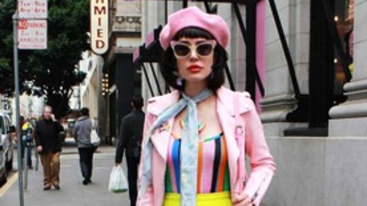 7. Colour blocking: Colour blocking is a bold and modern way to celebrate pride. Create a striking look by pairing solid-coloured pieces from the pride flag. This approach allows you to experiment with multiple colours in a coordinated manner. Choosing a colour scheme such as complementary or analogous colours will simplify the task of combining them. Opt for a single metallic tone for accessories to let the colour blocks stand out on their own. (Image source: Special Arrangement )