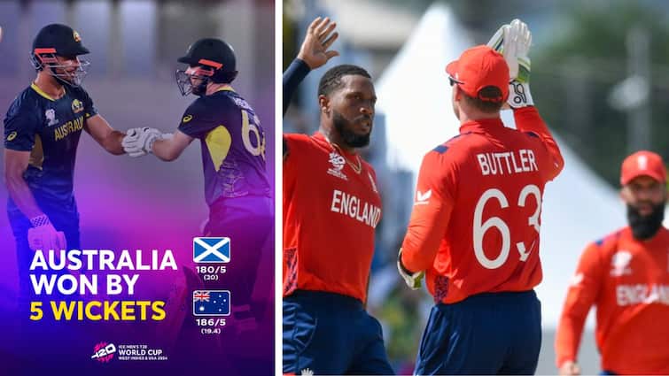 AUS vs SCO T20 World Cup 2024 England Enter Super 8s As Australia Thrash Scotland By 5 Wickets AUS vs SCO, T20 World Cup 2024: ఆస్ట్రేలియా గెలిచింది, ఇంగ్లాండ్‌ సూపర్‌ 8లో నిలిచింది