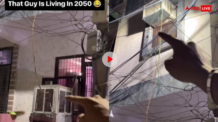 Man made an amazing arrangement by connecting AC and cooler video goes viral Viral Video: जुगाड़ से बताया जल ही जीवन, वीडियो देख यूजर्स बोले- भाई तू तो 2050 में जी रहा