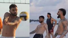 Virat Kohli Flaunts Ripped Physique As Indian Players Play Beach Volleyball Ahead Of T20 World Cup Super 8 Clash- WATCH