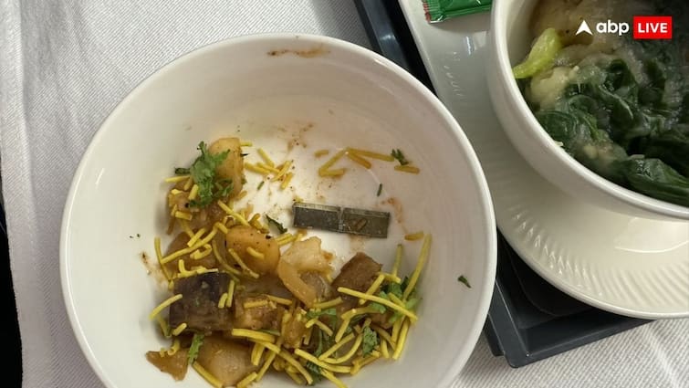 Metal blade found in passenger food on Air India flight from bengaluru to san francisco Air India: एयर इंडिया की फ्लाइट पर खाने में से निकला 'ब्लेड', सोशल मीडिया पर उड़ रहा मजाक