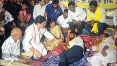 Photos : लक्ष्मण हाकेंच्या आंदोलनस्थळी मुंडे बहिण-भाऊ