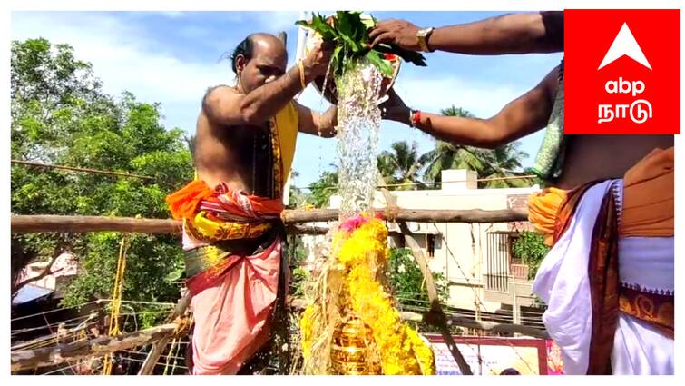 Mayiladuthurai puranagar selvaganapathi temple Kumbabishegam festival tnn கோலாகலமாக நடைபெற்ற மயிலாடுதுறை அருள்மிகு செல்வகணபதி ஆலய மகா கும்பாபிஷேக விழா..