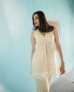 Kajal Aggarwal Photo: ઓફ વ્હાઈટ શરારામાં કાજલ અગ્રવાલ સ્ટનિંગ લુક વાયરલ