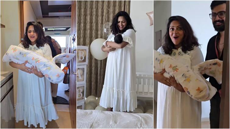 Amala Paul and her husband Jagat Desai blessed with a baby boy named ILAI see pic Amala Paul: అమలా పాల్ ఇంట వారసుడొచ్చాడు... వారం తర్వాత గుడ్ న్యూస్ చెప్పిన హీరోయిన్, పిల్లాడి పేరు ఏమిటంటే?