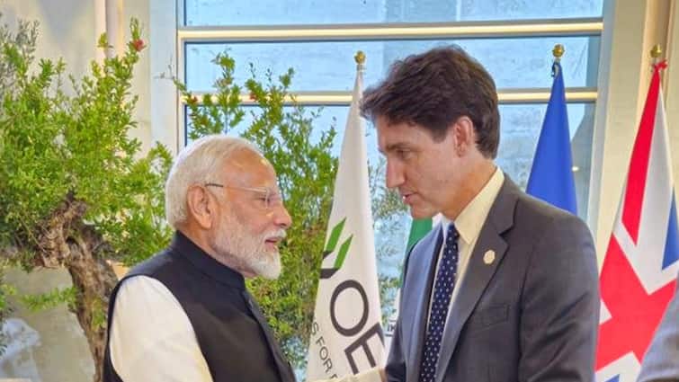India Canada Relations PM Narendra Modi Justin Trudeau G7 Summit India Canada Diplomatic Row Hardeep Singh Nijjar Trudeau Speaks Of 'Alignment' With India On 'Big Issues', Sees 'Opportunity' For Closer Ties After Meeting PM Modi