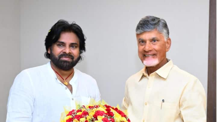 The JanaSena chief met TDP chief after their coalition with BJP made a landslide victory in the simultaneous Lok Sabha and Assembly Elections.