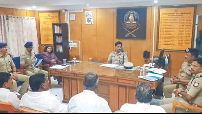 Kandadevi Temple consultation meeting was held under the leadership of ATGP in Sivagangai கண்டதேவி கோயில் தேரோட்டம்   சிவகங்கையில் ஏ.டி.ஜி.பி அருண் தலைமையில் ஆலோசனைக் கூட்டம்  !
