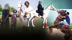 Hanumakonda Horse Riding Family: హార్స్ రైడింగ్ తో సందడి చేస్తున్న కుటుంబం