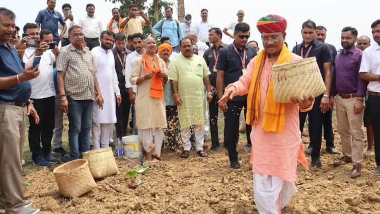 Chhattisgarh CM Vishnu Deo Sai Turns Farmer For A Day To Welcome Sowing Season. See Pics