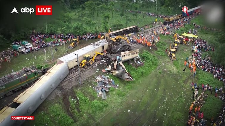 Drone visuals from Bengal Prepare Accident Spot Present Extent Of Extreme Harm, Restoration Underway