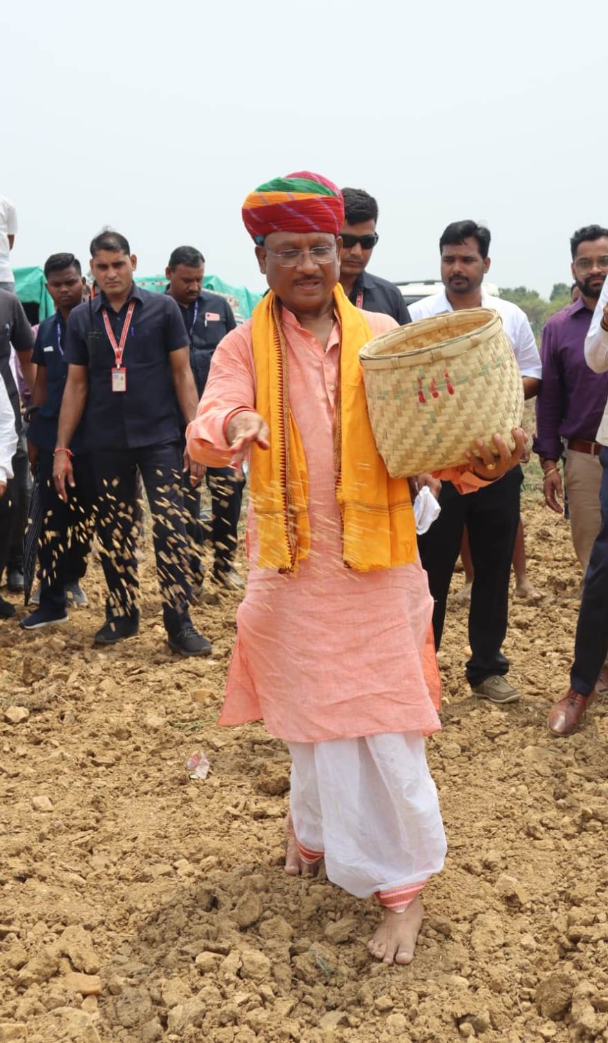 Chhattisgarh CM Vishnu Deo Sai Turns Farmer For A Day To Welcome Sowing Season. See Pics