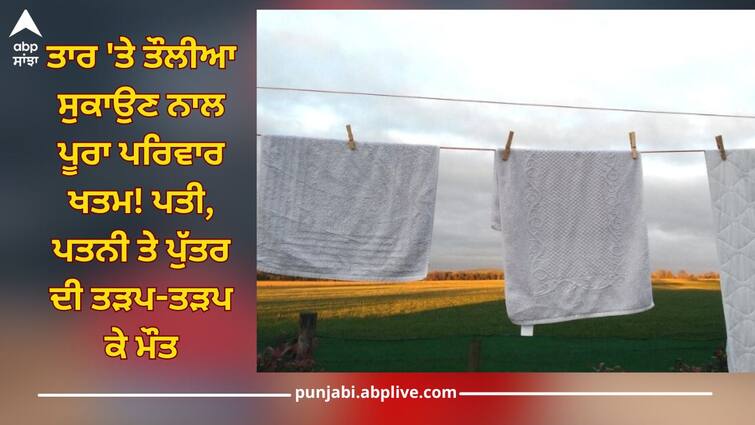 Dapodi Village in Daund Pune News: Whole family dies while drying towels on wire ਤਾਰ 'ਤੇ ਤੌਲੀਆ ਸੁਕਾਉਣ ਨਾਲ ਪੂਰਾ ਪਰਿਵਾਰ ਖਤਮ! ਪਤੀ, ਪਤਨੀ ਤੇ ਪੁੱਤਰ ਦੀ ਤੜਪ-ਤੜਪ ਕੇ ਮੌਤ