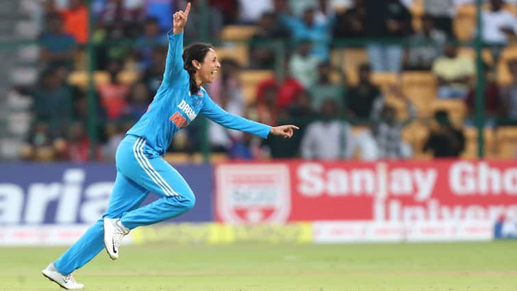 M. Chinnaswamy Stadium Goes Berserk As Smriti Mandhana Picks Up Maiden ODI Wicket — WATCH