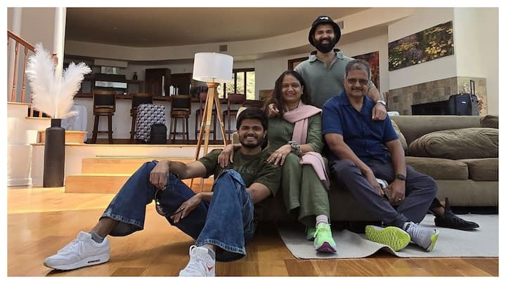 Actor Vijay Deverakonda is currently enjoying a vacation in the US with his family, marking a special occasion as it is his parents' first trip to the country.