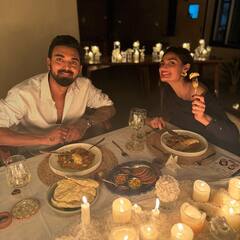 Athiya Shetty And KL Rahul Celebrate Their First Wedding Anniversary With A Magical Candlelight Dinner; See Pics