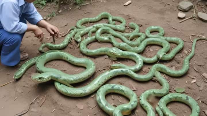 Snake Farming: ચીનના ઝિસિકિયાઓ ગામમાં સાપની ખેતી એ આવકનો મુખ્ય સ્ત્રોત છે. અહીં દરેક ઘરમાં હજારો સાપ રાખવામાં આવ્યા છે.
