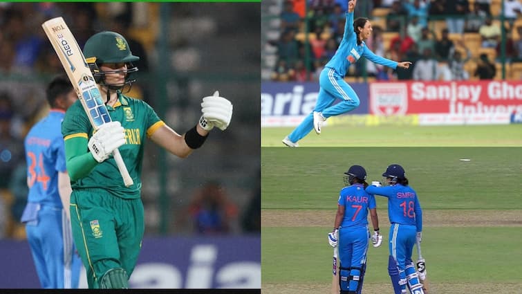 india women defeats south africa by 4 runs smriti mandhana harmanpreet kaur centuries one day match indw vs saw INDW vs SAW: भारत की महिलाओं ने लहराया परचम, 4 रन से दर्ज की रोमांचक जीत; दक्षिण अफ्रीका पर सीरीज में 2-0 की बढ़त