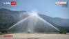 Kullu-Manali Airport gives a water cannon salute to first flight from Kullu to Dehradun