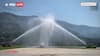Kullu-Manali Airport gives a water cannon salute to first flight from Kullu to Dehradun