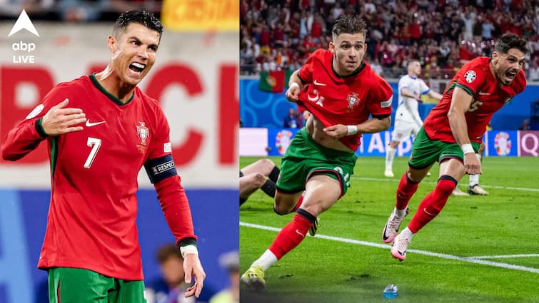 UEFA Euro Cup 2024 Portugal vs Czech Republic Cristiano Ronaldo goalless still POR beat CZE Portugal win against Czechia Portugal vs Czech Republic: আটকে গেলেন রোনাল্ডো, শেষ মুহূর্তের গোলে চেক কাঁটা পেরোল পর্তুগাল